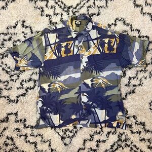 Tommy Bahama Hawaiian Aloha Hula Dancer Sunset Camp Button Shirt Men’s XL